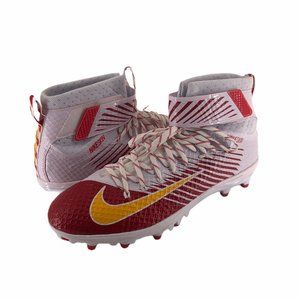 Nike Mens White Red Football Cleats Shoes 16